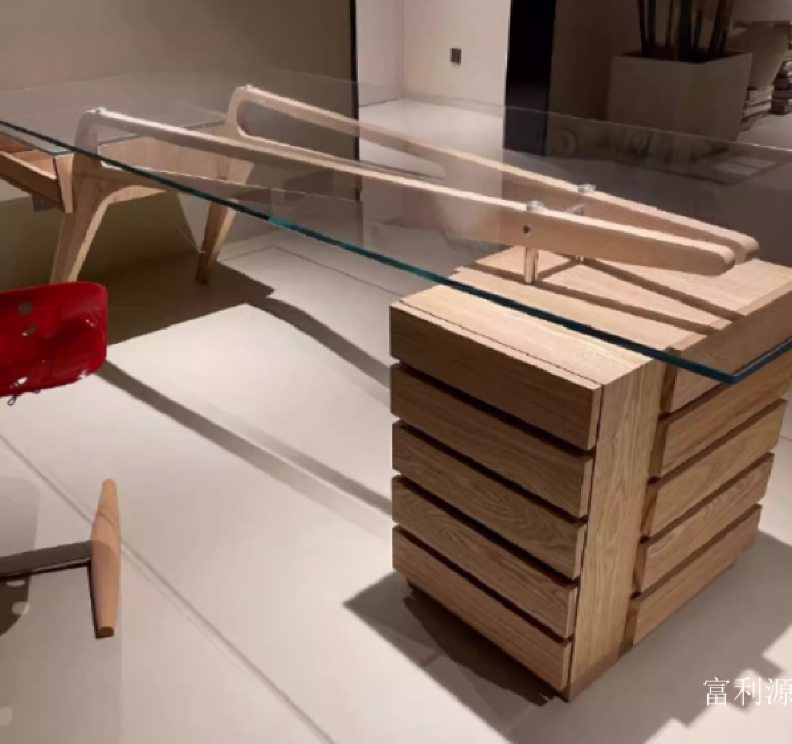 富利源 Office furniture Product 《Tempered glass office desk》【图3】