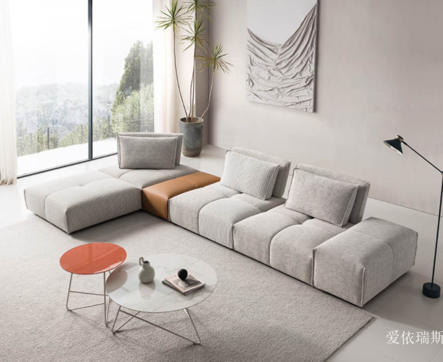 爱依瑞斯 Home Furniture Product 《Italian-Style Tofu Block Sofa》【图0】