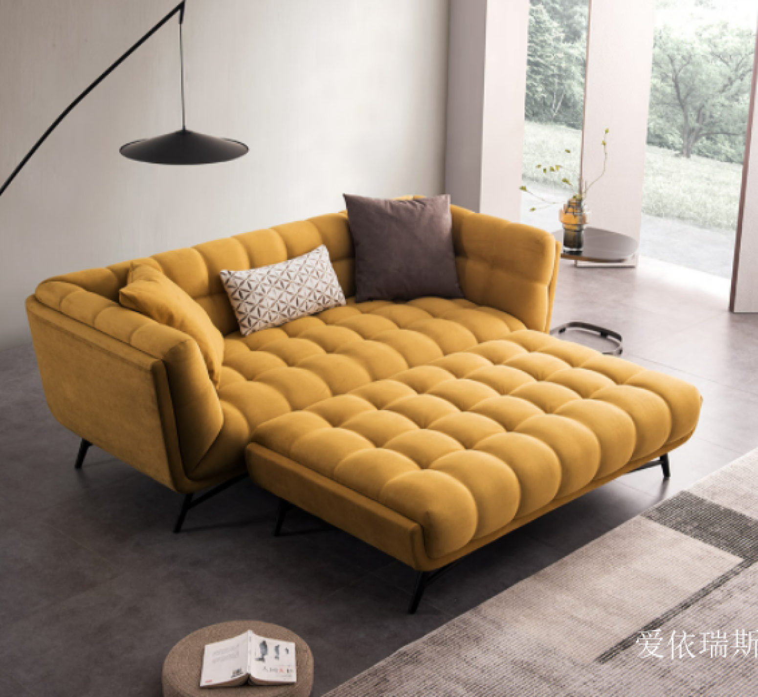爱依瑞斯 Home Furniture Product 《Italian-Style Minimalist Fabric Sofa Bed》【图1】