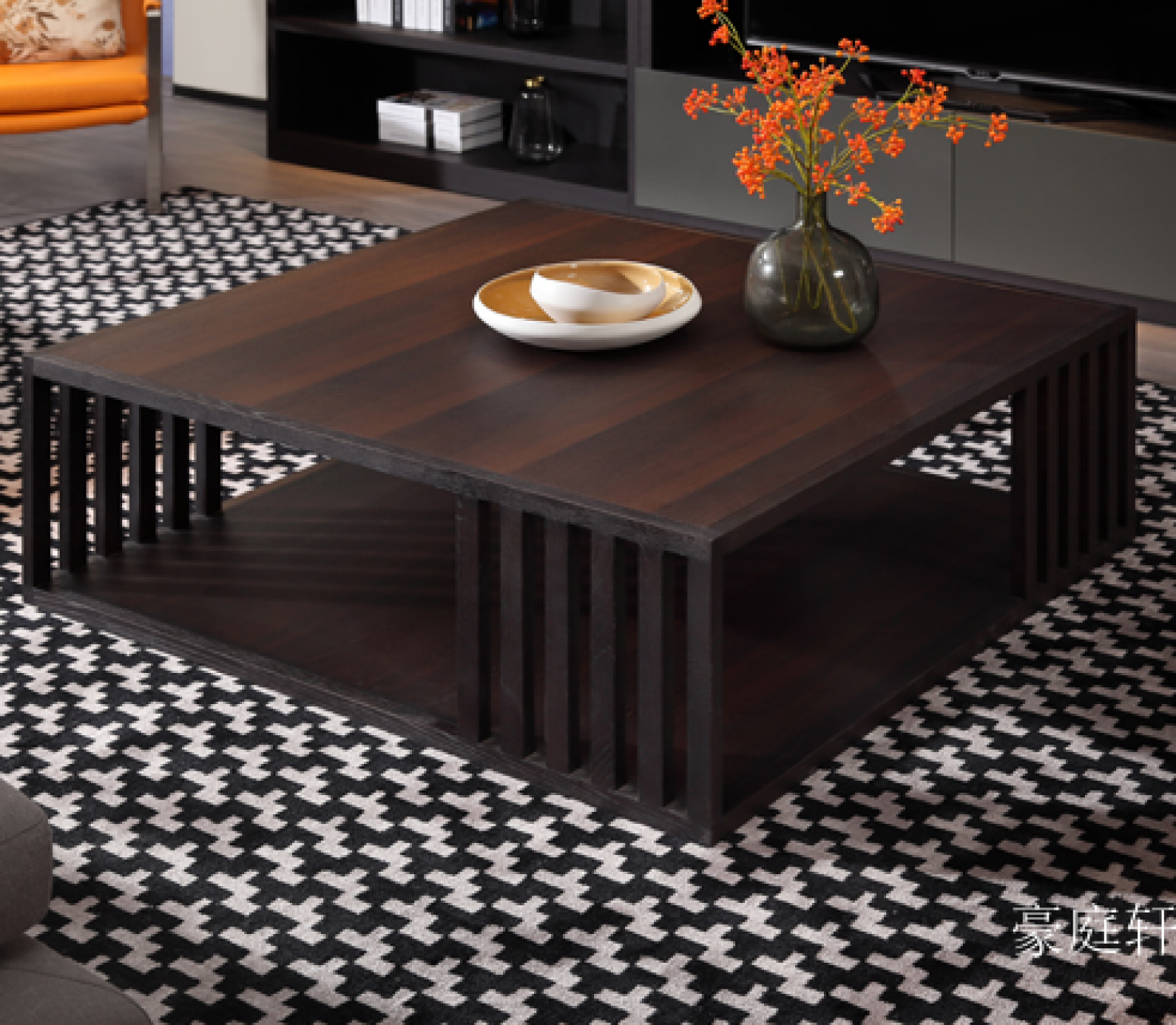 豪庭轩 Home Furniture product 《Italian solid wood coffee table》