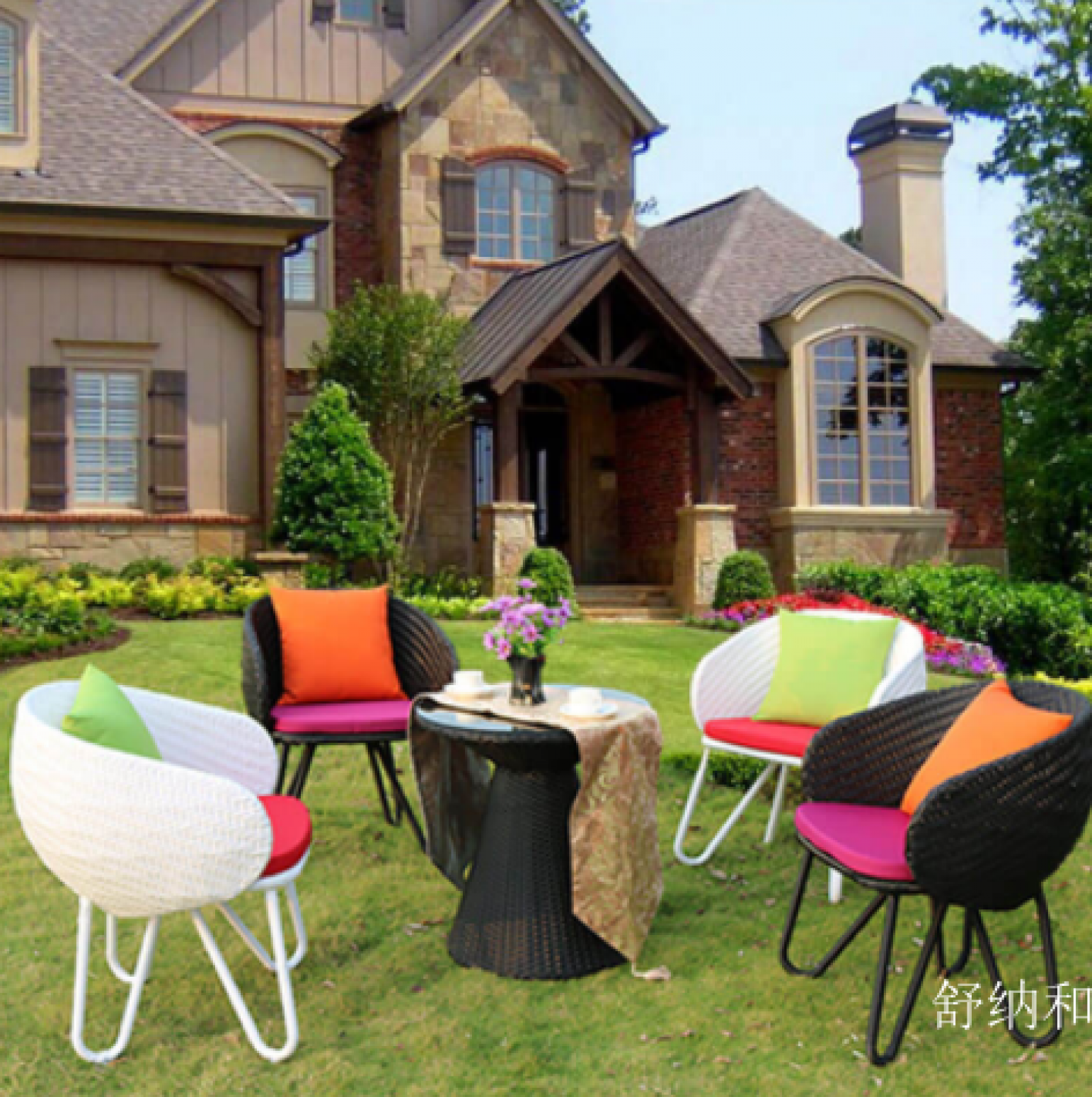 舒纳和Outdoor furnitureProduct《High-End Villa Outdoor Rattan Wicker Table&Chairs》【图2】