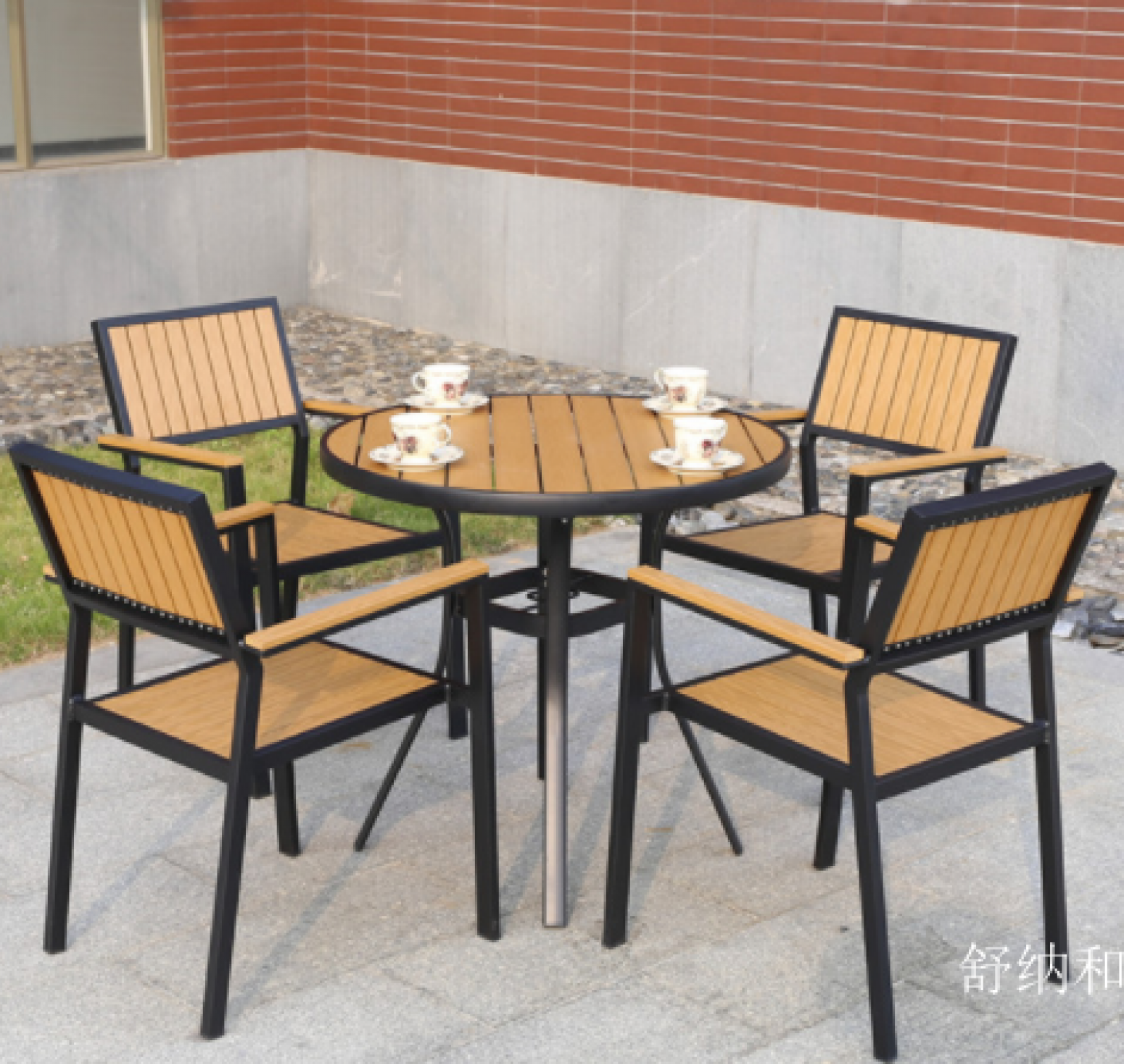 舒纳和Outdoor furnitureProduct《Commercial Café Wooden Table and Chairs》【图0】