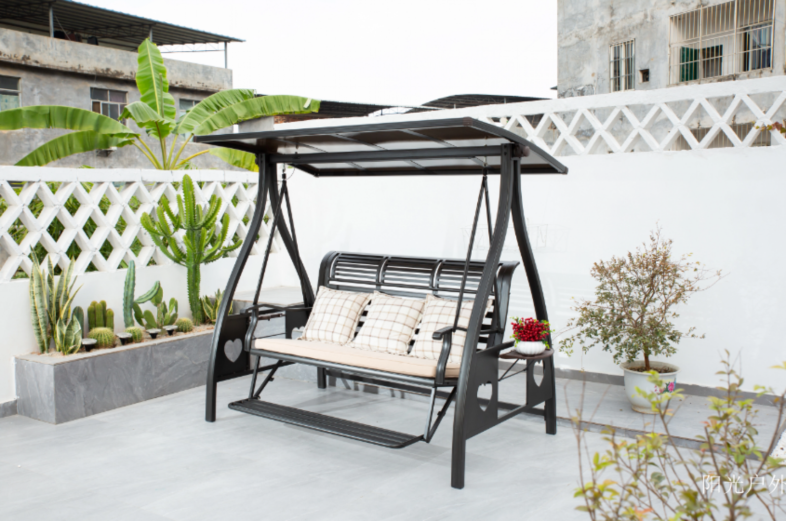 阳光户外 Outdoor furniture Product 《Three-Seater Aluminum Swing Chair》【图0】