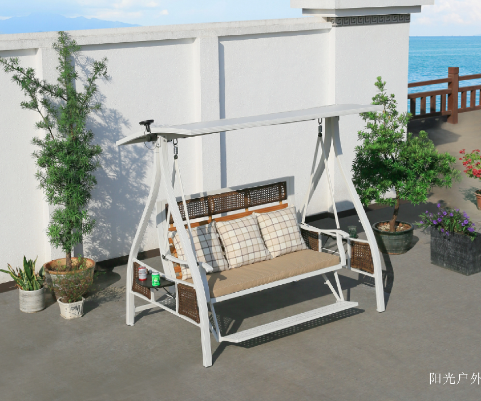 阳光户外 Outdoor furniture Product 《Three-Seater Aluminum Swing Chair》【图2】