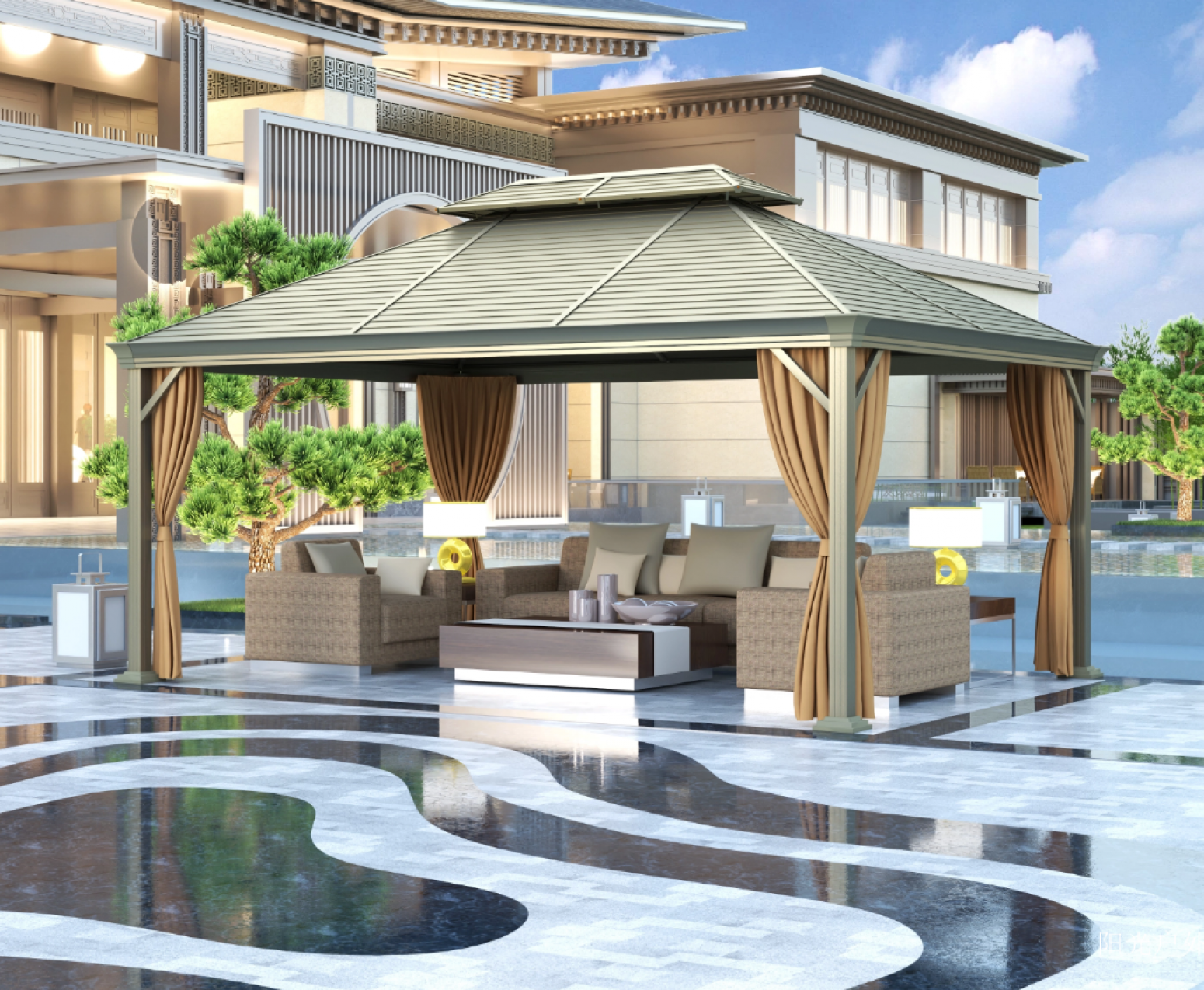 阳光户外 Outdoor furniture Product 《Outdoor Aluminum Pavilion》【图0】