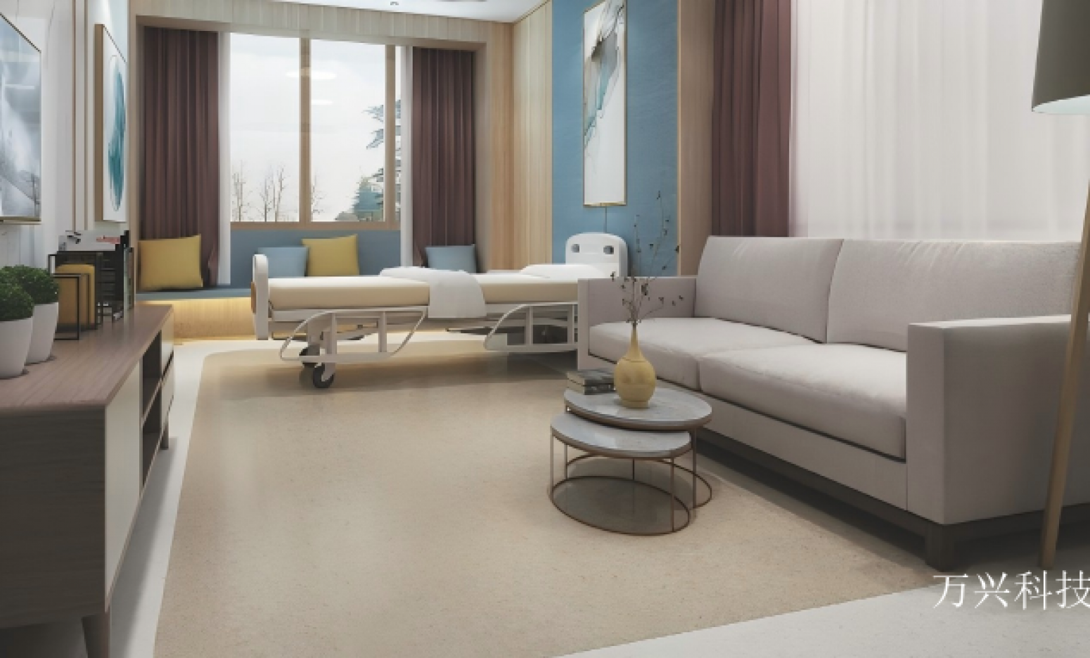 万兴科技 Medical furniture product 《Ward-Matched Medical Bed》