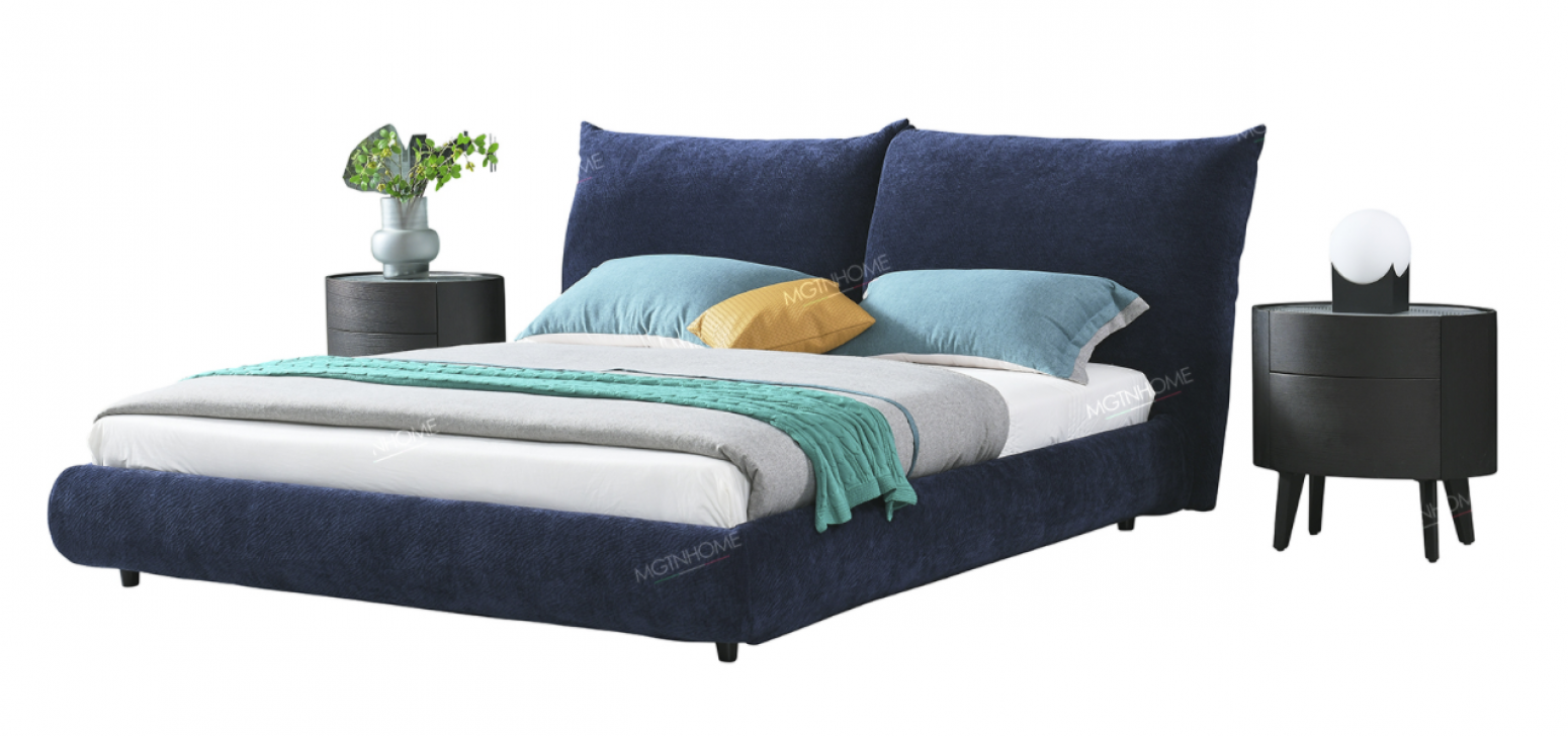 丰圣家具 Home Furniture Product 《Deep Blue Velvet Charm Soft Bed》【图0】
