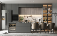 Furniture factory固家橱柜Diary:In a fashionable and open social setting, the kitchen will become an important place for people to 