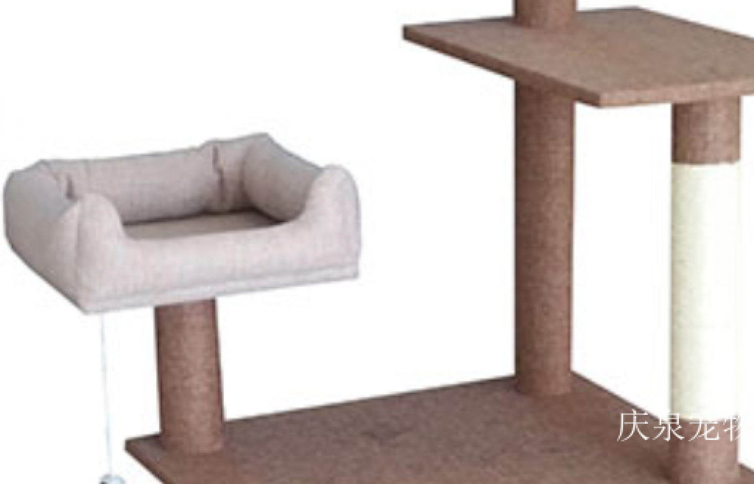 庆泉宠物 Pet furniture Product 《Warm Brown Forest Cottage Cat Tree》【图0】