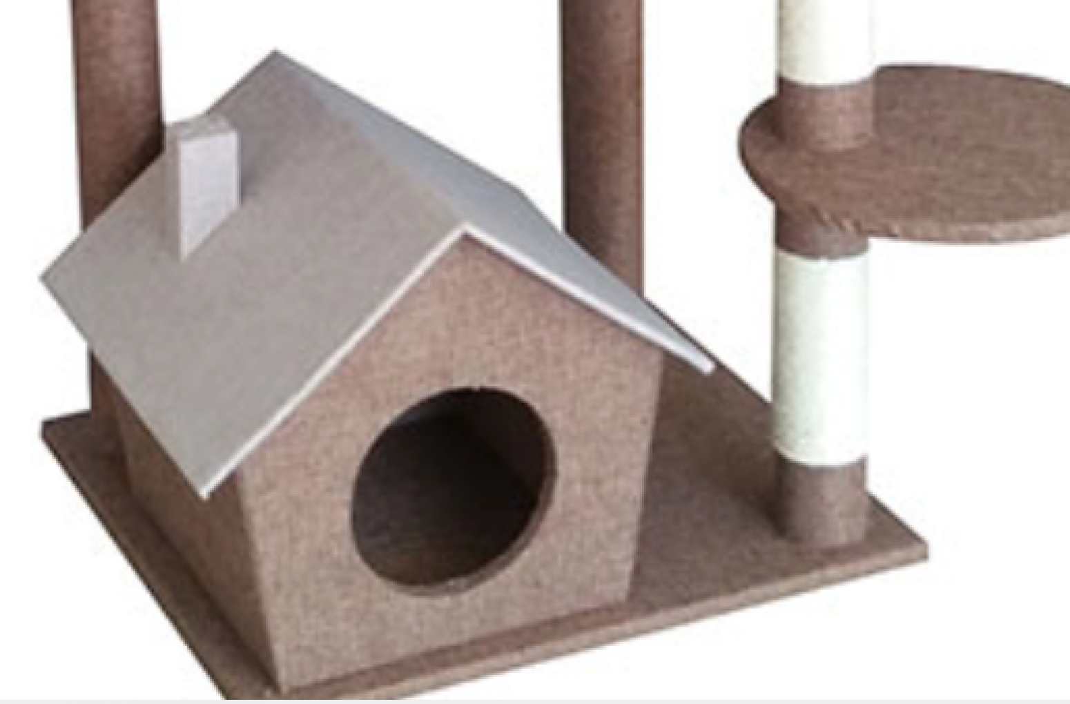 庆泉宠物 Pet furniture Product 《Warm Brown Forest Cottage Cat Tree》【图2】