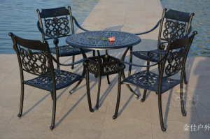 金佳户外Outdoor furnitureproduct《Cast Aluminum Minimalist Outdoor Table and Chairs》议价