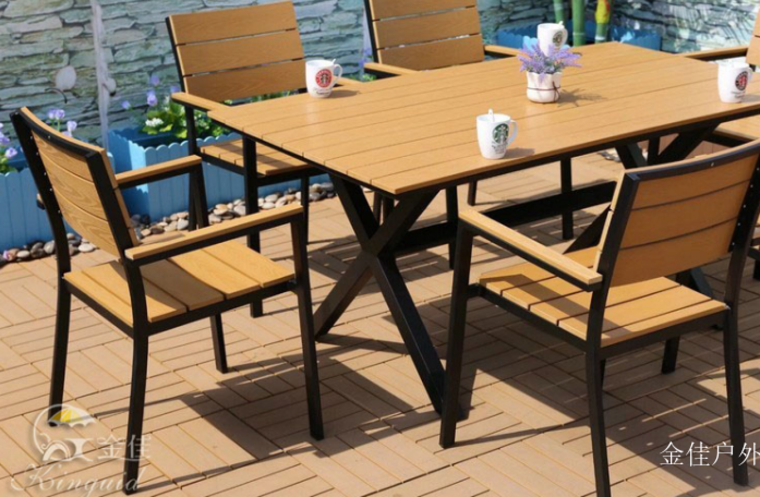 金佳户外Outdoor furnitureProduct《Wood-Plastic Composite Outdoor Table and Chairs》【图2】