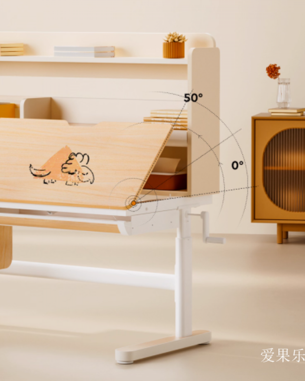 爱果乐 Children's furniture Product 《Adjustable Cream-Style Desk》【图0】
