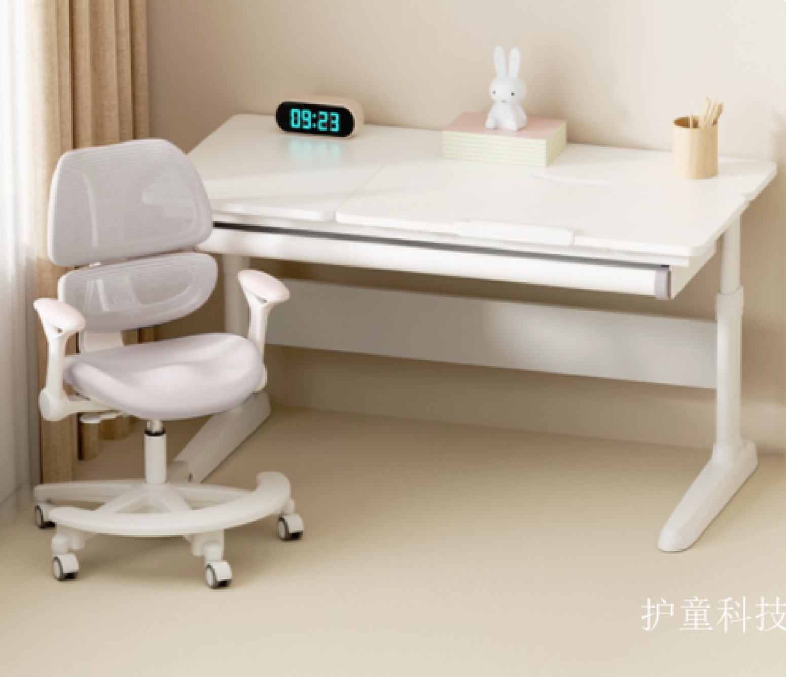 护童科技 Children's furniture Product 《Sleek Versatile Large White Table》【图0】