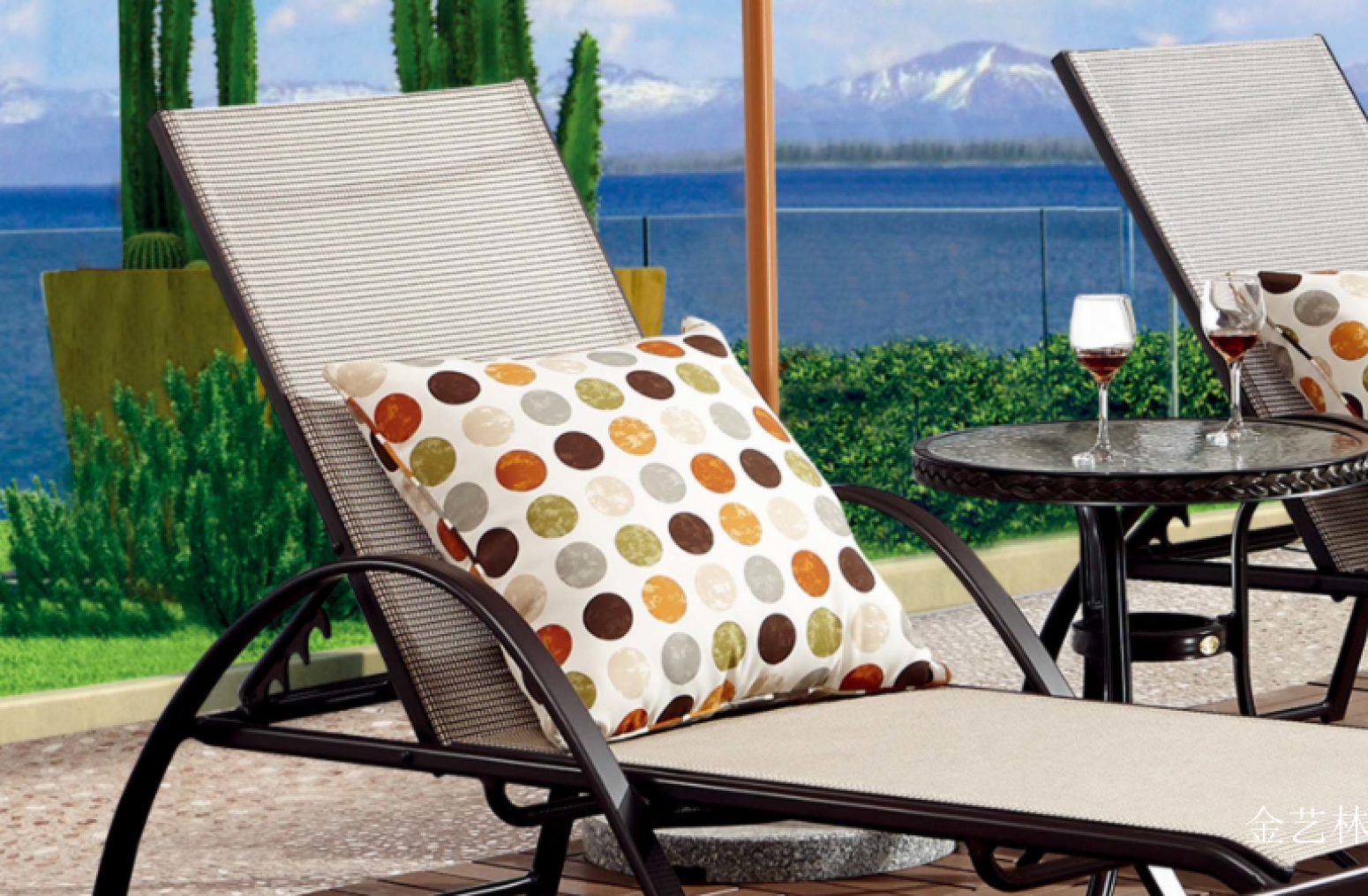 金艺林Outdoor furnitureProduct《Modern Minimalist Mesh Lounge Chair》【图0】