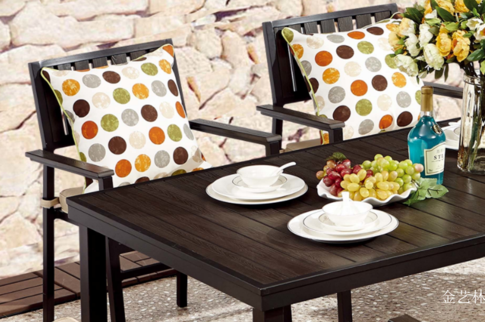 金艺林Outdoor furnitureProduct《Outdoor WPC Table and Chair Set》【图2】