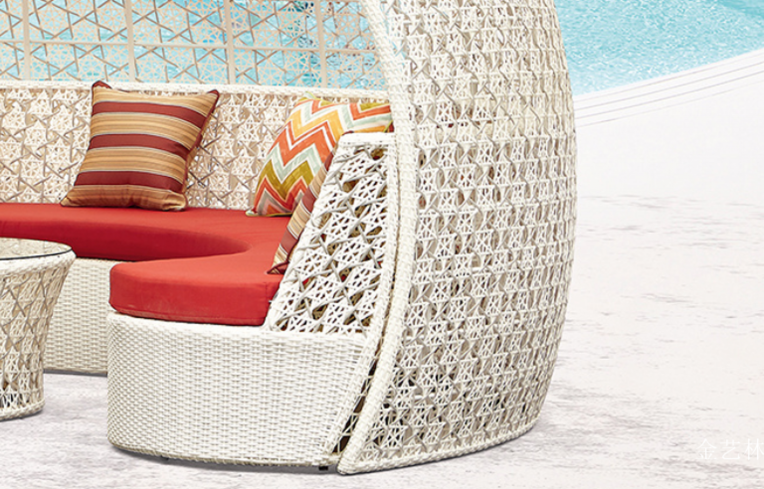 金艺林 Outdoor furniture Product 《Rattan Outdoor Leisure Pavilion Sofa》【图2】