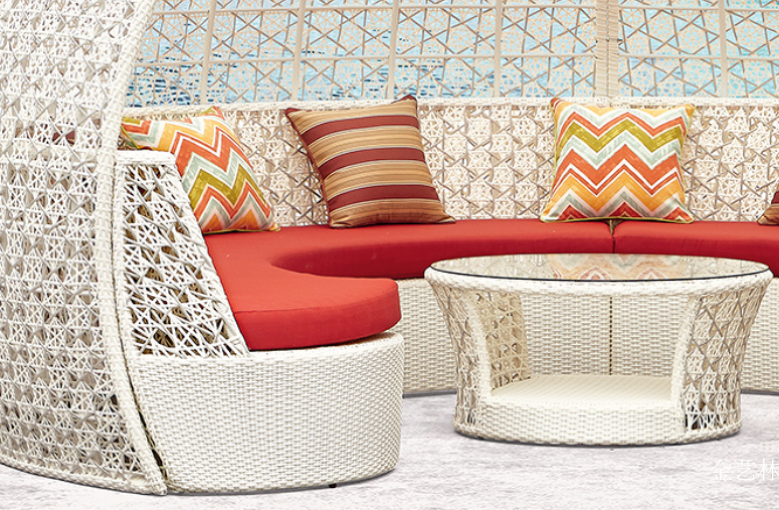 金艺林 Outdoor furniture Product 《Rattan Outdoor Leisure Pavilion Sofa》【图1】