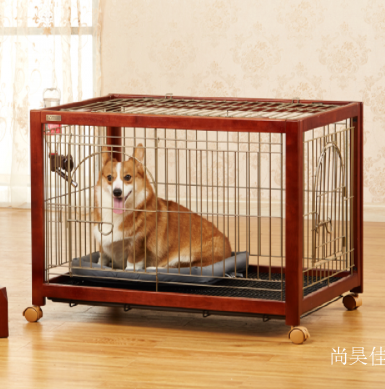 尚昊佳 Pet furniture Product 《SHENOJOY Solid Wood Dog Crate》【图1】
