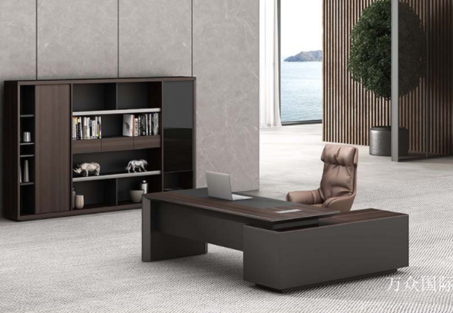 万众国际Office furnitureProduct《Luxury-Light Executive Desk》【图1】