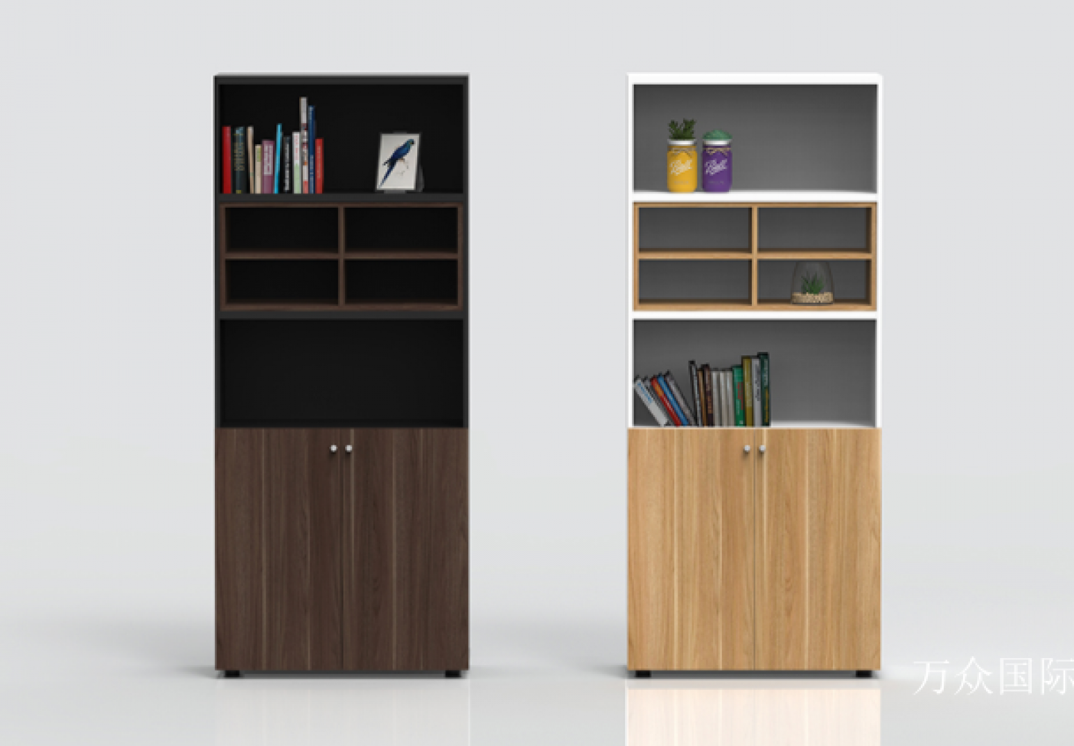 万众国际Office furnitureProduct《Solid Wood Open File Cabinet》【图0】