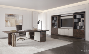 中艺嘉美Office furnitureproduct《Red Oak Solid Wood Office Desk》议价