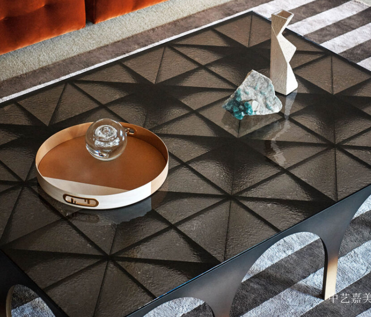 中艺嘉美Home FurnitureProduct《Colored Glass Large Coffee Table》【图2】