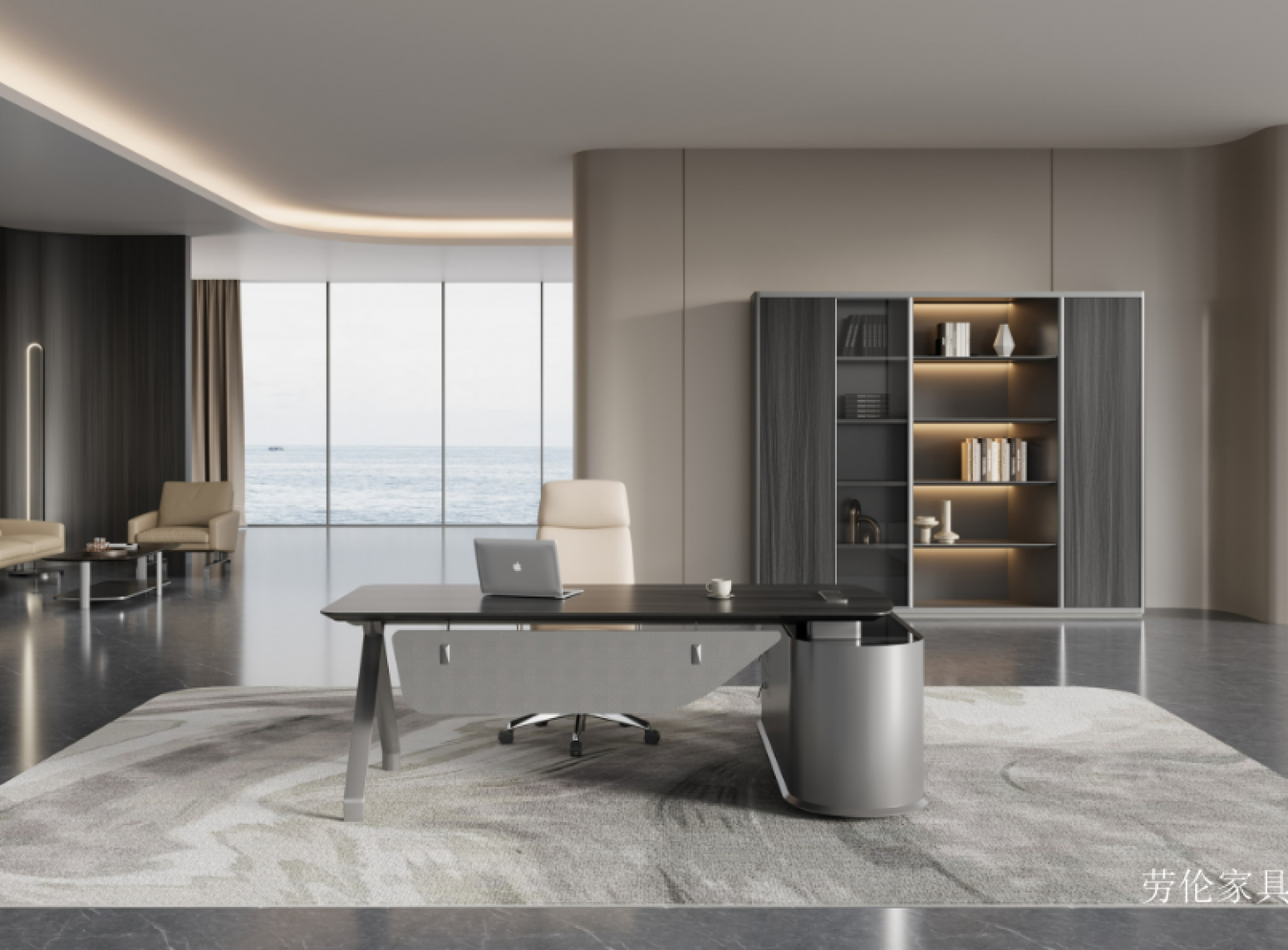 劳伦家具 Office furniture Product 《Stylish Minimalist Manager's Desk》【图1】