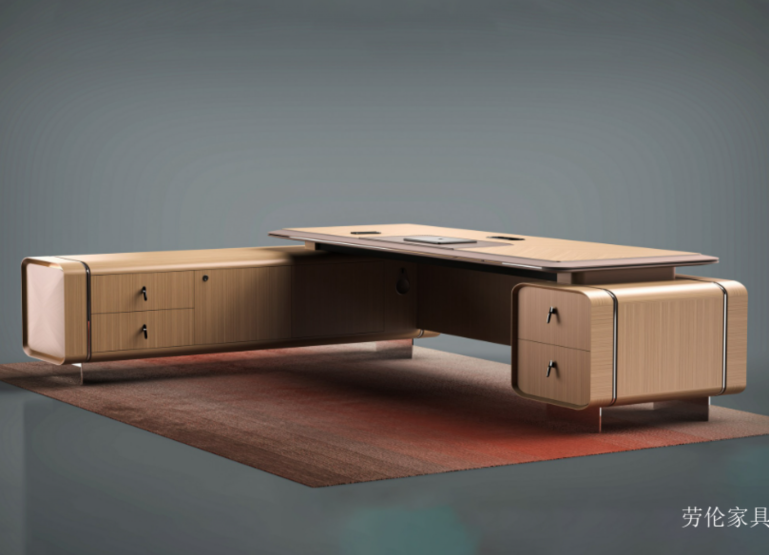 劳伦家具 Office furniture Product 《Modern Minimalist Executive Desk》【图1】
