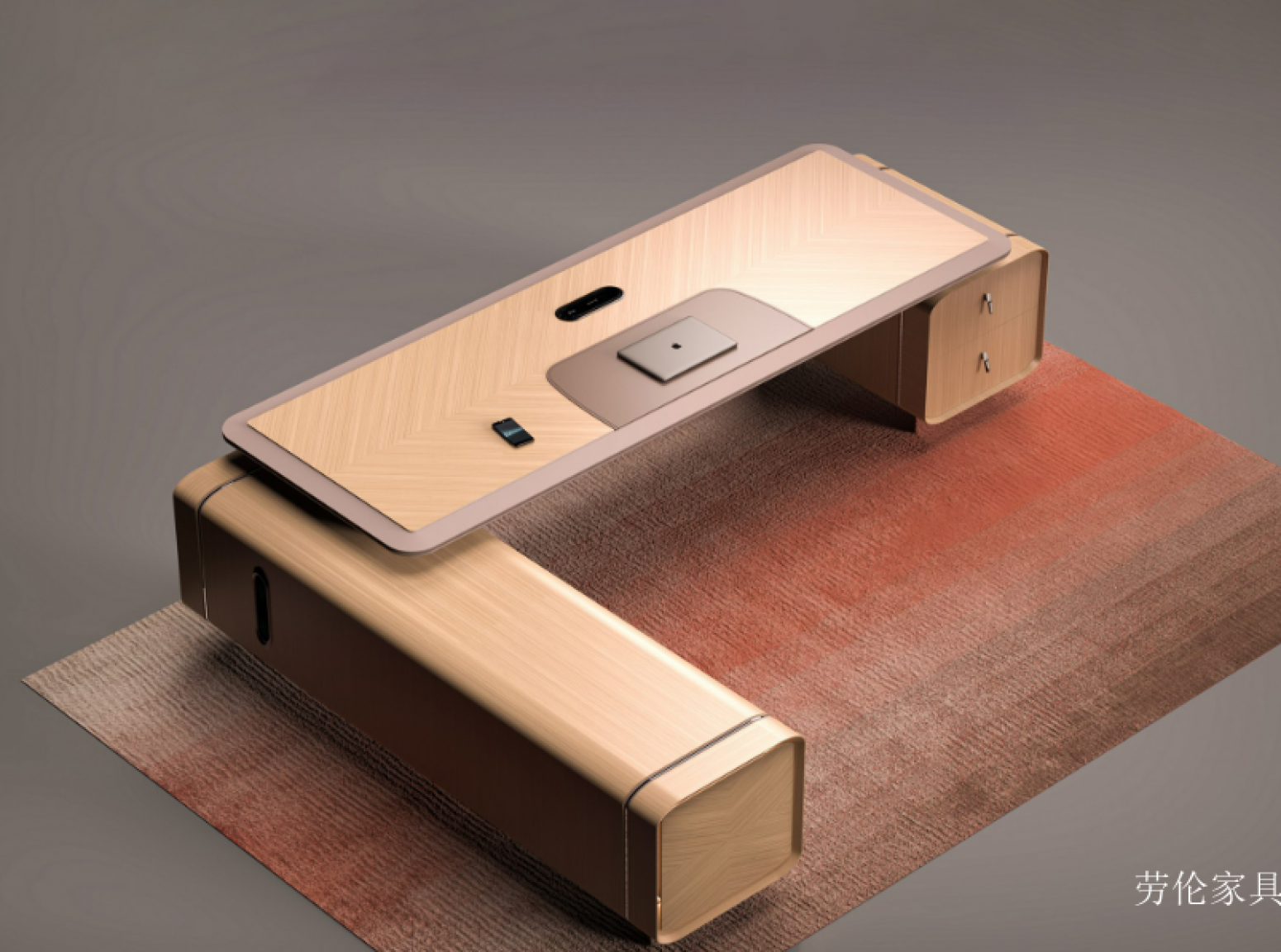 劳伦家具 Office furniture Product 《Modern Minimalist Executive Desk》【图2】