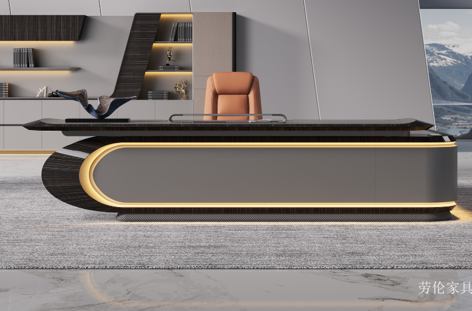 劳伦家具 Office furniture Product 《High-End Luxury Office Desk》【图4】