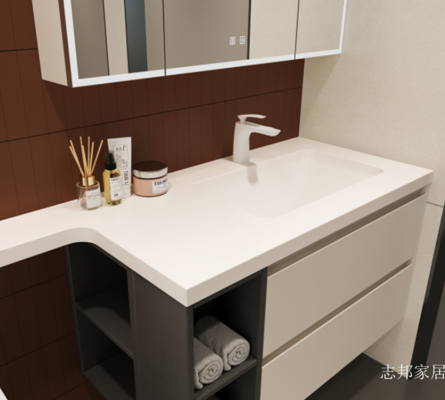 志邦家居 Bathroom furniture Product 《Leting Ace Bathroom Cabinet》【图0】