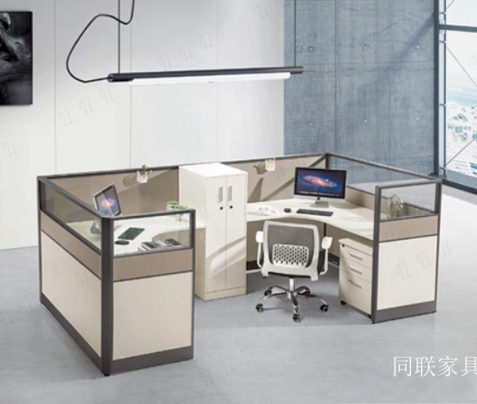 同联家具 Office furniture product 《Two-Person Modern Office Desk》