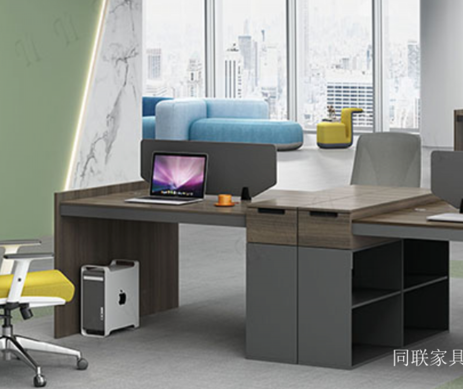 同联家具 Office furniture Product 《Four-Person Face-to-Face Office Desk》【图1】