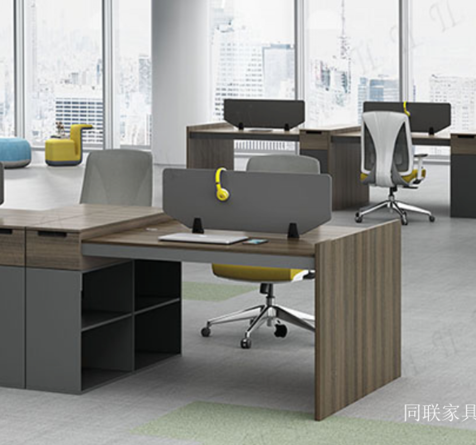 同联家具 Office furniture Product 《Four-Person Face-to-Face Office Desk》【图2】