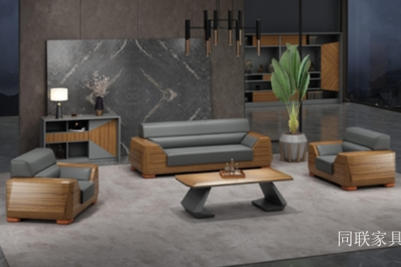 同联家具 Office furniture Product 《Minimalist Business Reception Sofa》【图0】