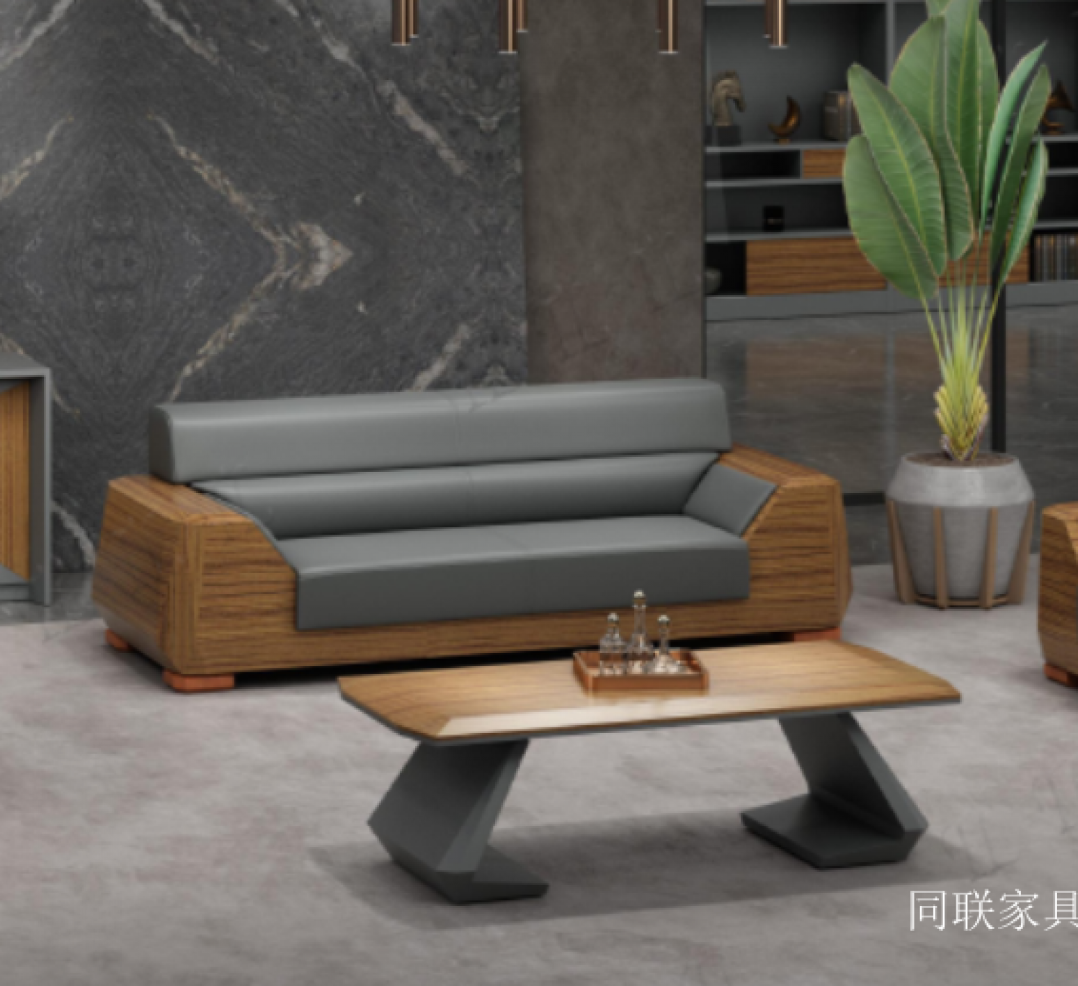 同联家具 Office furniture Product 《Minimalist Business Reception Sofa》【图2】