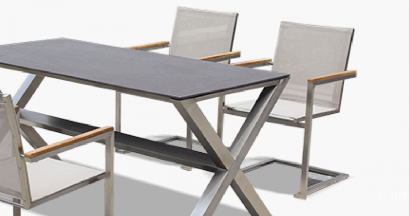 美力雅 Outdoor furniture Product 《Stainless Steel Outdoor Table & Chair Set》【图0】