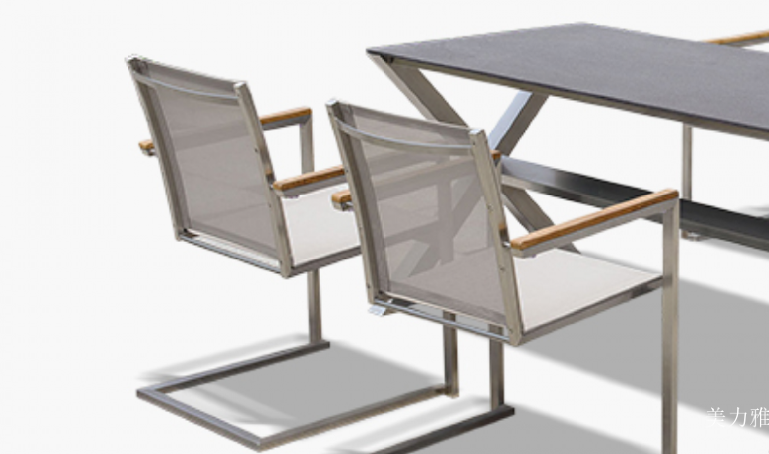 美力雅 Outdoor furniture Product 《Stainless Steel Outdoor Table & Chair Set》【图2】