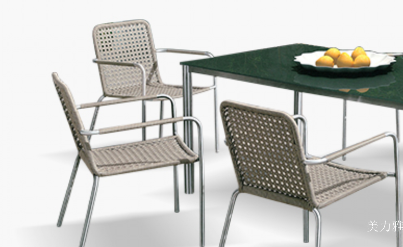 美力雅 Outdoor furniture Product 《Outdoor Rattan-Woven Dining Table & Chairs》【图2】