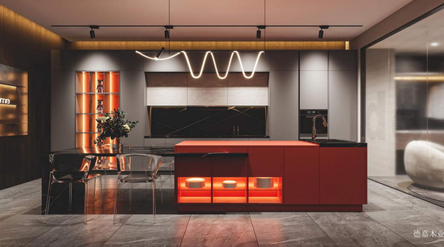 德嘉木业Bathroom furniture产品《Modern Open-Concept Cabinet》