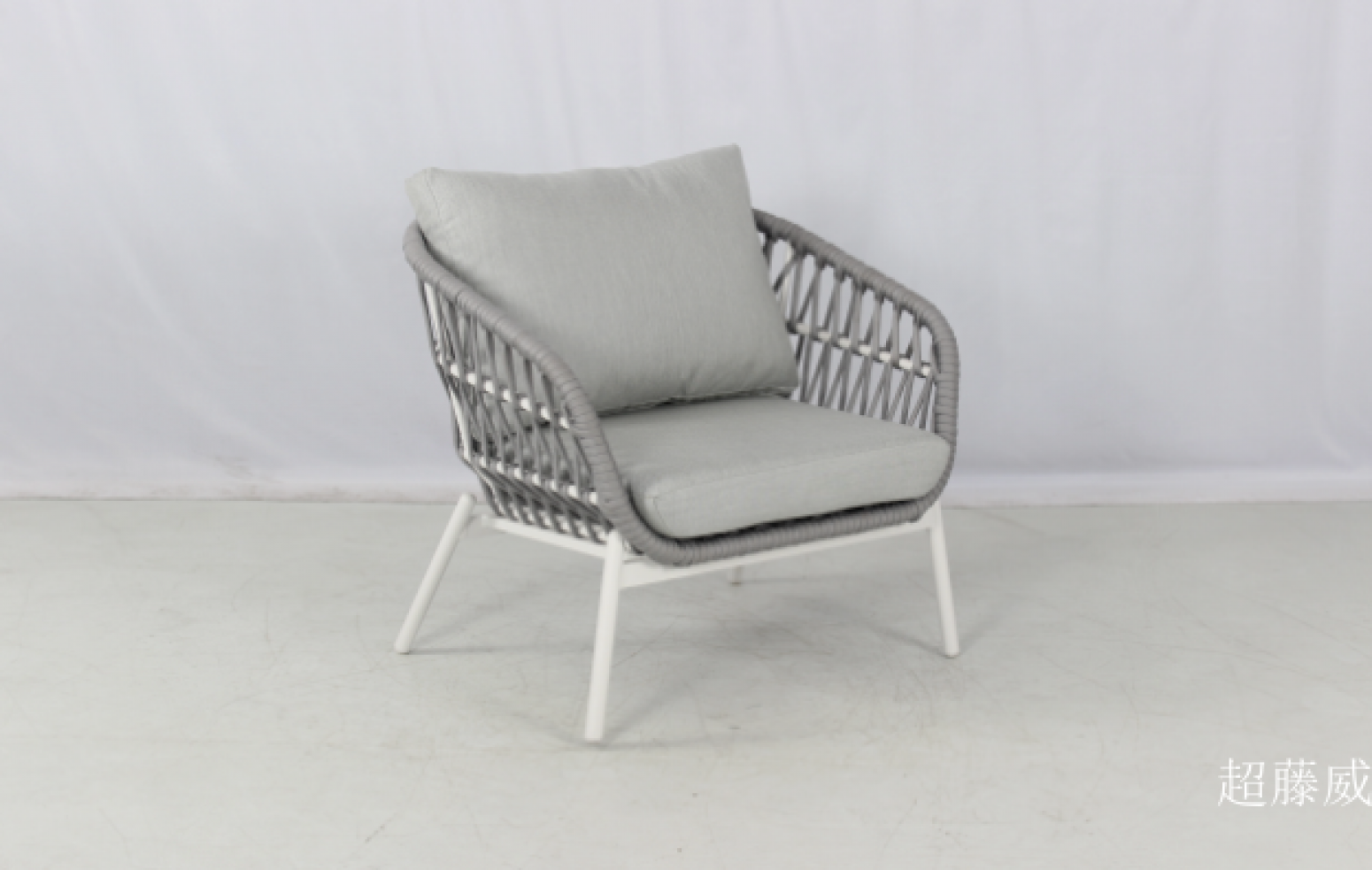 超藤威 Outdoor furniture Product 《White Garden Modern Sofa Set》【图0】