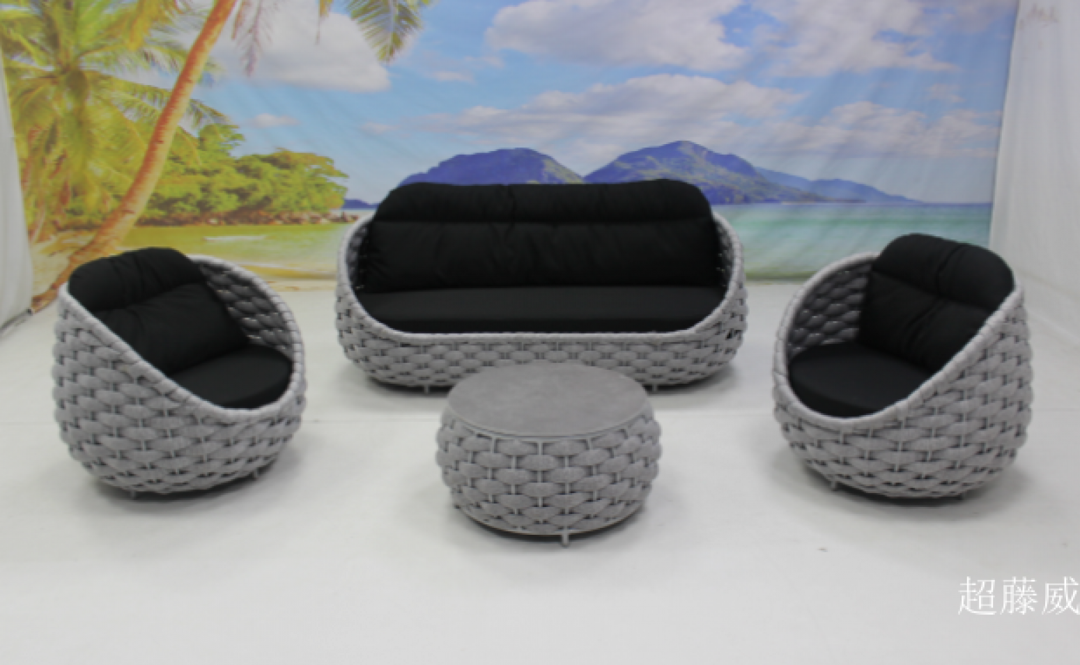 超藤威 Outdoor furniture Product 《Outdoor Balcony Rope Sofa》【图0】