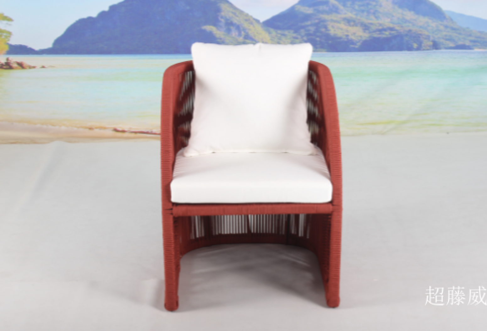超藤威 Outdoor furniture Product 《Red Rope-Woven Garden Dining Chair》【图1】