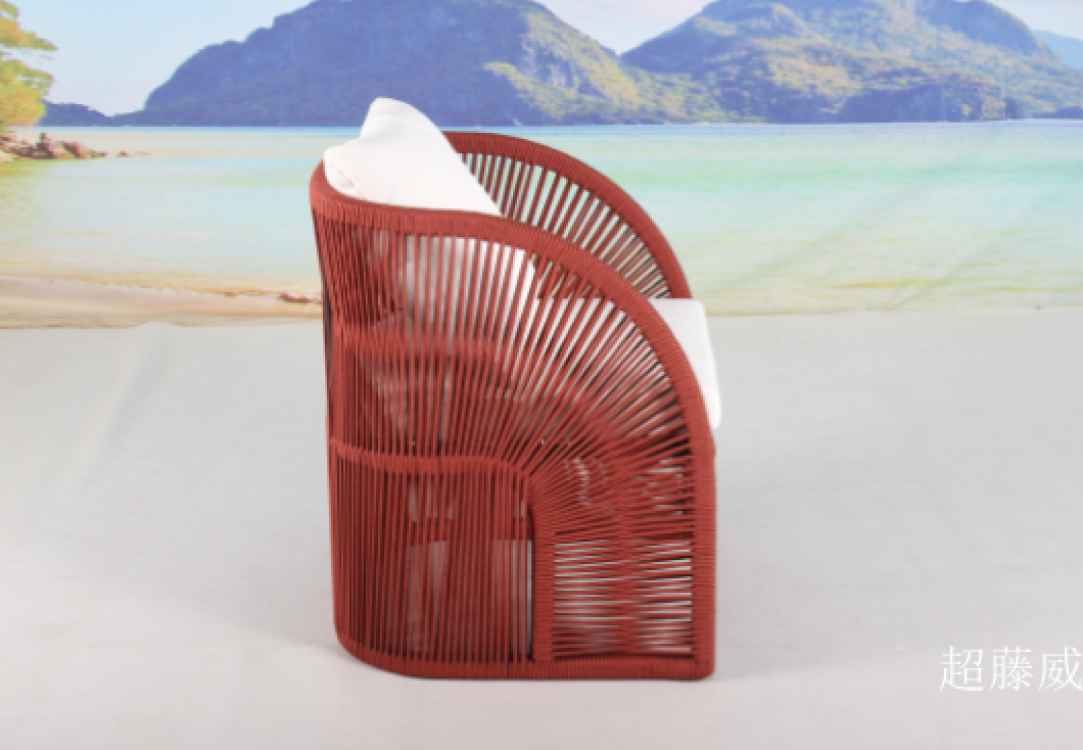 超藤威 Outdoor furniture Product 《Red Rope-Woven Garden Dining Chair》【图2】