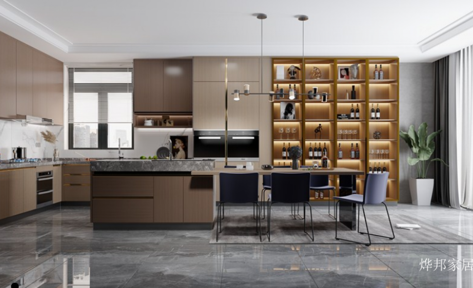 烨邦家居 Bathroom furniture product 《Modern Light Luxury Style Cabinet》