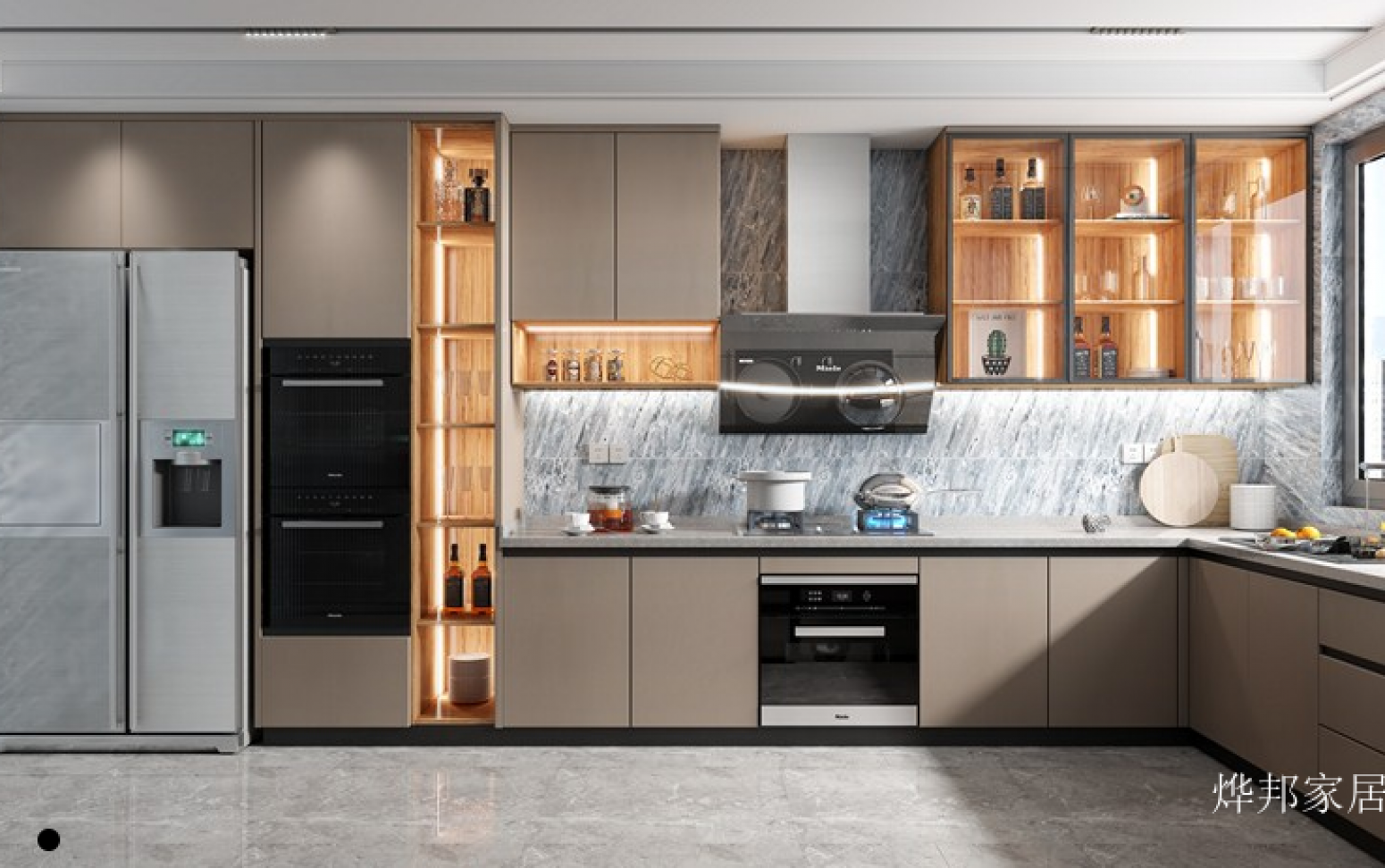 烨邦家居 Bathroom furniture product 《Minimalist Panel Cabinet》