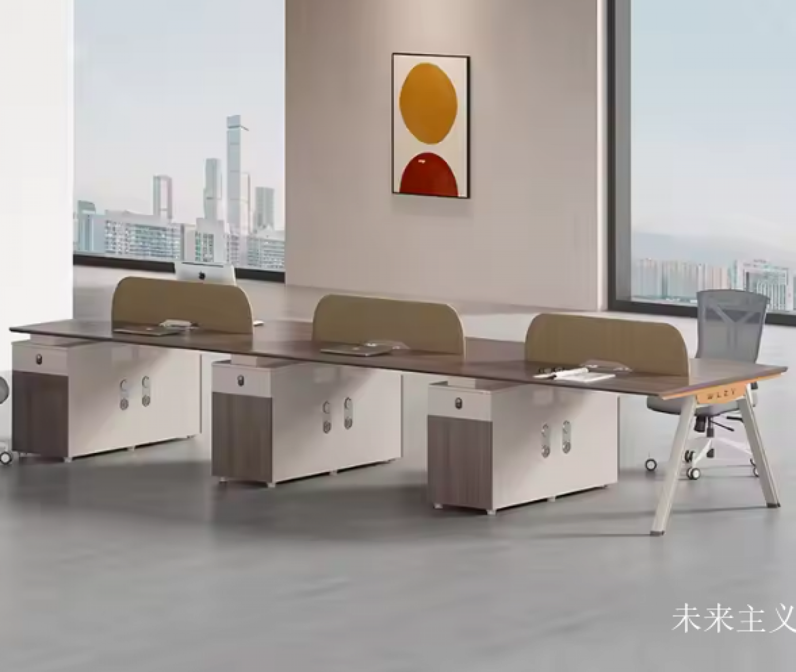 未来主义 Office furniture Product 《Open Single-Panel Office Desk》【图1】