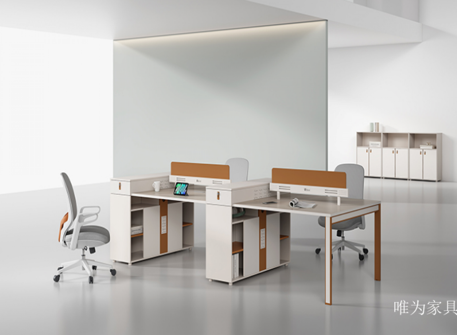 唯为家具 Office furniture Product 《Exquisite Minimalist Office Staff Desk》【图0】