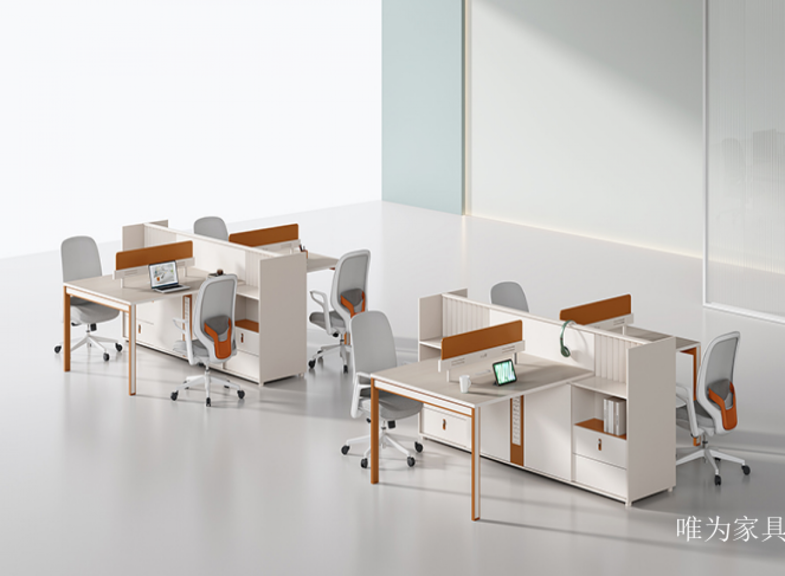 唯为家具 Office furniture Product 《Exquisite Minimalist Office Staff Desk》【图1】
